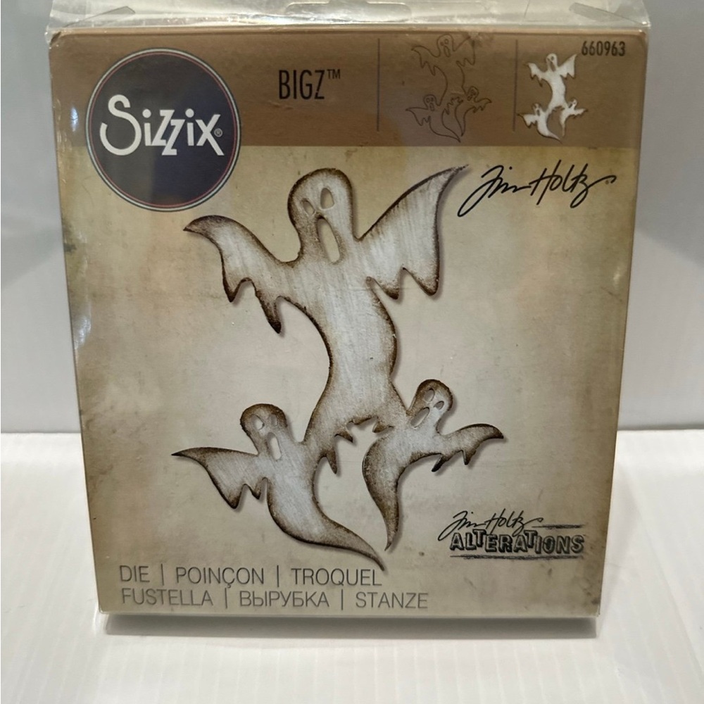 Tim Holtz Sizzix Halloween Bigz Die Ghosts RARE Halloween Crafts